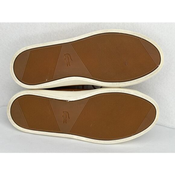 Lacoste L.12.12 118 Unlined Camel Brown Leather Casual Sneakers 7 - Picture 10 of 10